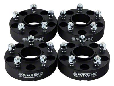 Supreme Suspensions 2-Inch PRO Billet 5 x 114.3mm to 5 x 127mmWheel Adapters; Black; Set of Four (93-98 Jeep Grand Cherokee ZJ)
