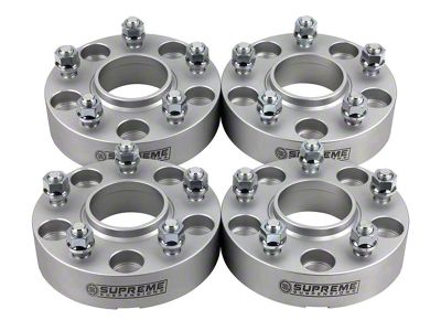 Supreme Suspensions 2-Inch PRO Billet 5 x 114.3mm to 5 x 127mmWheel Adapters; Silver; Set of Four (93-98 Jeep Grand Cherokee ZJ)