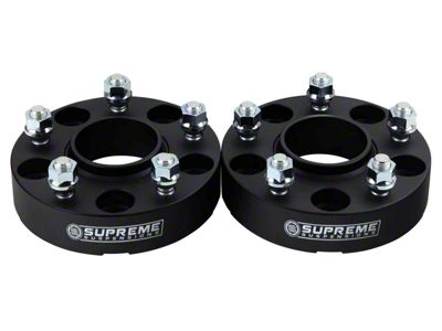 Supreme Suspensions 2-Inch Pro Billet Hub Centric Wheel Spacers; Black; Set of Two (93-98 Jeep Grand Cherokee ZJ)