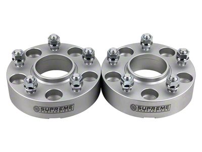 Supreme Suspensions 2-Inch Pro Billet Hub Centric Wheel Spacers; Silver; Set of Two (93-98 Jeep Grand Cherokee ZJ)