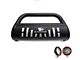 Bull Bar with 5.30-Inch Red Round Flood LED Lights; Black (99-04 Jeep Grand Cherokee WJ)