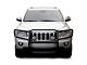 Modular Grille Guard with 5.30-Inch Black Round Flood LED Lights; Black (05-10 Jeep Grand Cherokee WK)