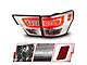 C-Bar LED Tail Lights; Chrome Housing; Red Clear Lens (11-13 Jeep Grand Cherokee WK2)