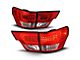 C-Bar LED Tail Lights; Chrome Housing; Red Lens (11-13 Jeep Grand Cherokee WK2)