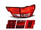 C-Bar LED Tail Lights; Chrome Housing; Red Lens (11-13 Jeep Grand Cherokee WK2)