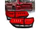 LED Tail Lights; Chrome Housing; Red Clear Lens (14-21 Jeep Grand Cherokee WK2)