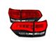 LED Tail Lights; Chrome Housing; Red Clear Lens (14-21 Jeep Grand Cherokee WK2)