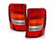OE Style Tail Lights; Chrome Housing; Dark Red Lens (99-04 Jeep Grand Cherokee WJ)