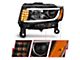Plank Style Projector Headlights; Black Housing; Clear Lens (14-15 Jeep Grand Cherokee WK2 w/ Factory Halogen Headlights)