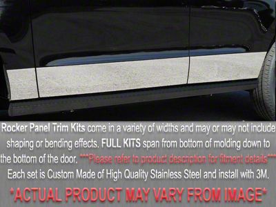 8-Piece Rocker Panel Insert Trim; 5.50-Inch to 5-75-Inch Wide; Stainless Steel (93-95 Jeep Grand Cherokee ZJ)