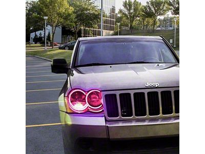Lighting Trendz Flow Series Headlight Halo Kit with Bluetooth Controller (05-10 Jeep Grand Cherokee WK)