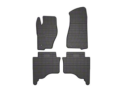 OMAC All Weather Rubber Front and Rear Floor Liners; Black (05-10 Jeep Grand Cherokee WK)