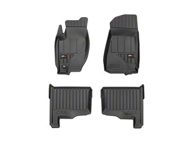 OMAC Premium 3D Front and Rear Floor Liners; Black (05-10 Jeep Grand Cherokee WK)