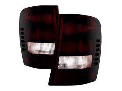 OEM Style Tail Lights; Chrome Housing; Red Smoked Lens (99-02 Jeep Grand Cherokee WJ)