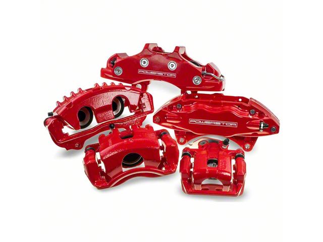 PowerStop Performance Front Brake Calipers; Red (05-10 Jeep Grand Cherokee WK w/o Logo on Calipers; Excluding SRT8)