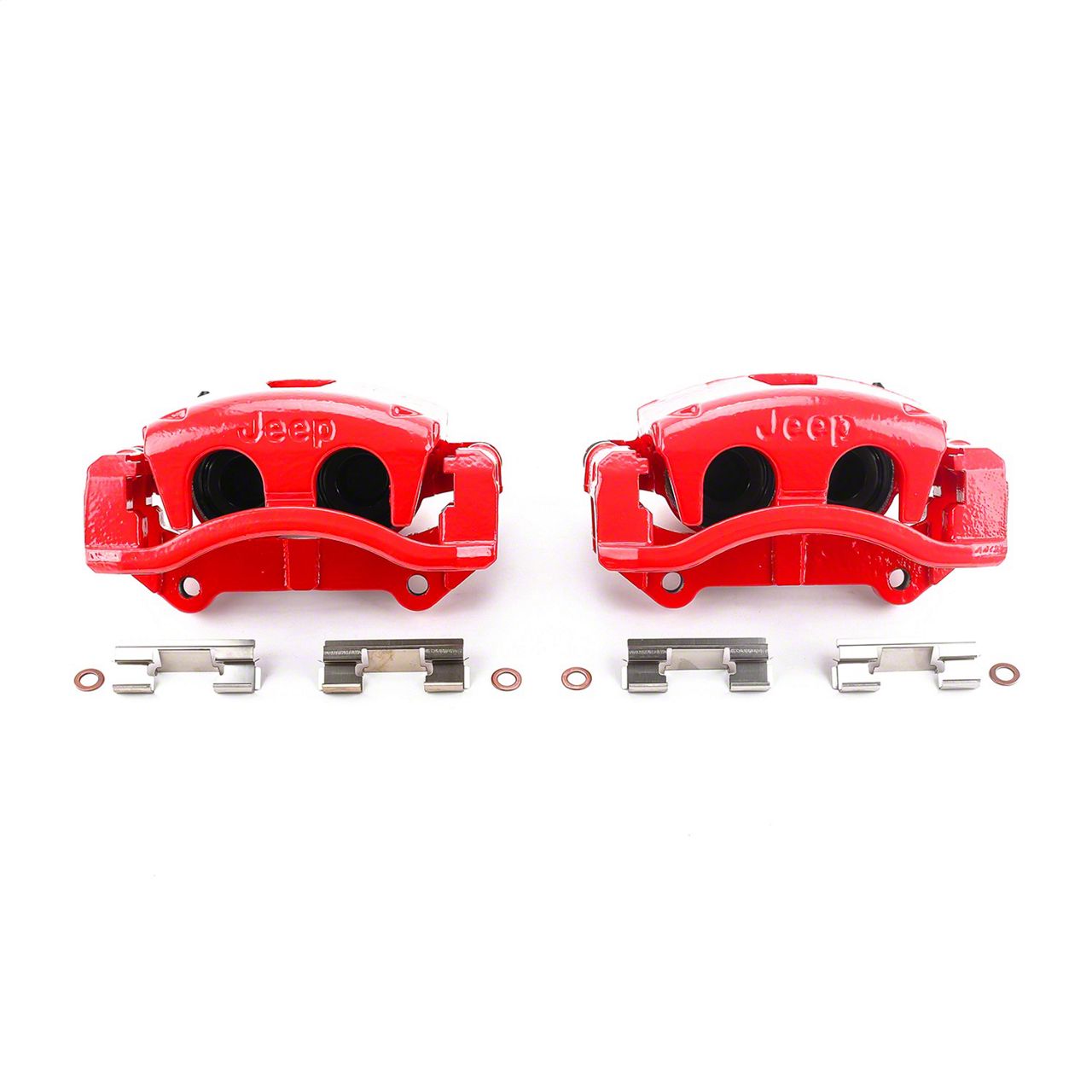 PowerStop Jeep Grand Cherokee Performance Front Brake Calipers; Red ...