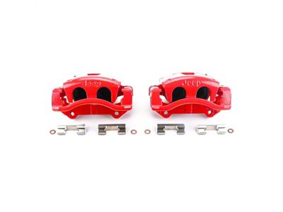 PowerStop Performance Front Brake Calipers; Red (05-10 Jeep Grand Cherokee WK w/ Logo on Calipers; Excluding SRT8)