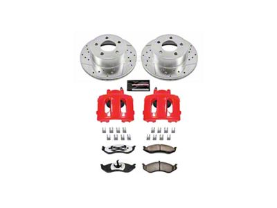 PowerStop Z36 Extreme Truck and Tow Brake Rotor, Pad and Caliper Kit; Front (93-98 Jeep Grand Cherokee ZJ)