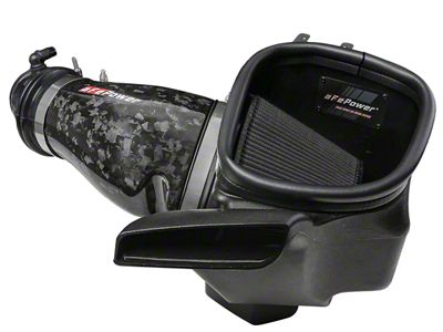 AFE Track Series Cold Air Intake with Pro 5R Oiled Filter; Carbon Fiber (18-21 Jeep Grand Cherokee WK2 Trackhawk)