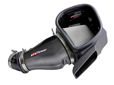 AFE Track Series Cold Air Intake with Pro DRY S Filter; Carbon Fiber (2018 Jeep Grand Cherokee WK2 Trackhawk)