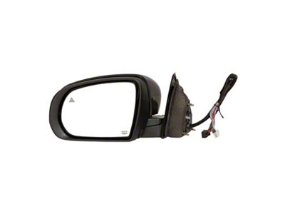 Replacement Powered Heated Memory Mirror with Blind Spot Detection, Puddle Light and Turn Signal; Driver Side (14-18 Jeep Grand Cherokee KL)
