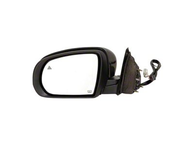 Replacement Powered Heated Mirror with Blind Spot Detection, Puddle Light and Turn Signal; Driver Side (14-18 Jeep Grand Cherokee KL)