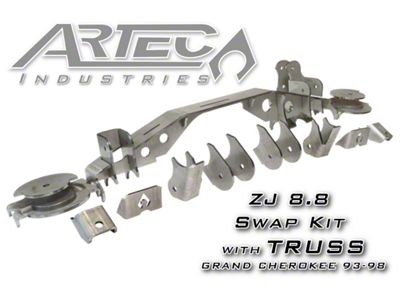 Artec Industries 8.8-Inch Rear Axle Swap Kit with Truss (93-98 Jeep Grand Cherokee ZJ)