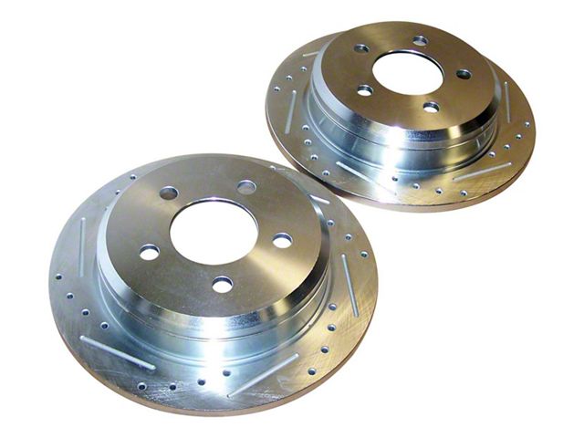 High Performance Drilled and Slotted Rotors; Rear Pair (94-98 Jeep Grand Cherokee ZJ)