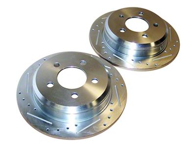 High Performance Drilled and Slotted Rotors; Rear Pair (94-98 Jeep Grand Cherokee ZJ)