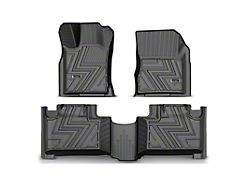 Front and Rear All-Weather Floor Mats; Black (16-21 Jeep Grand Cherokee WK2)
