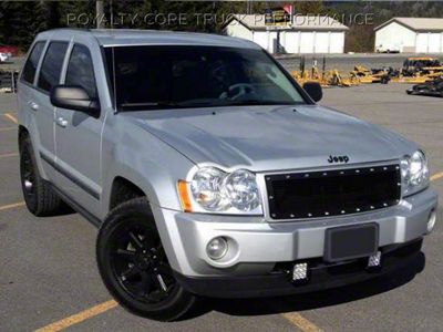 Royalty Core RCR Race Line Upper Grille Insert; Satin Black (08-10 Jeep Grand Cherokee WK)