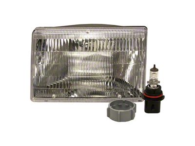 Replacement Halogen Headlight; Chrome Housing; Clear Lens; Driver Side (93-98 Jeep Grand Cherokee ZJ)