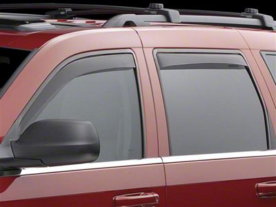 Weathertech Side Window Deflectors; Front and Rear; Dark Smoke (05-10 Jeep Grand Cherokee WK)