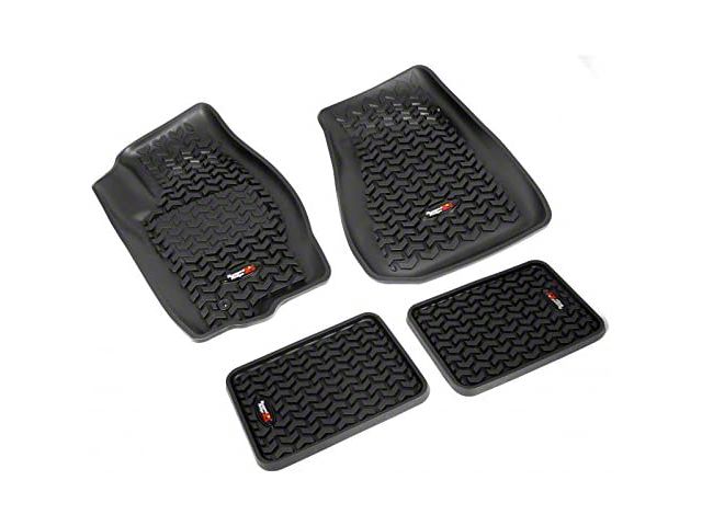 Rugged Ridge All-Terrain Front and Rear Floor Liners; Black (05-10 Jeep Grand Cherokee WK)