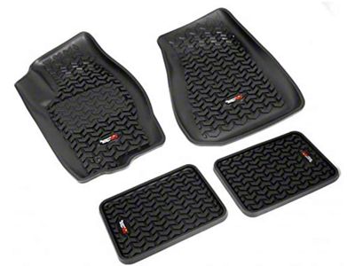 Rugged Ridge All-Terrain Front and Rear Floor Liners; Black (05-10 Jeep Grand Cherokee WK)