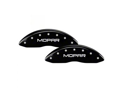 MGP Brake Caliper Covers with MOPAR Logo; Black; Front and Rear (22-24 Jeep Grand Cherokee Summit Reserve WL)