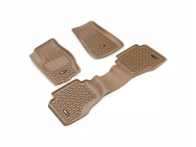 Rugged Ridge All-Terrain Front and Rear Floor Liners; Tan (05-10 Jeep Grand Cherokee WK)