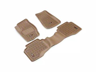 Rugged Ridge All-Terrain Front and Rear Floor Liners; Tan (05-10 Jeep Grand Cherokee WK)