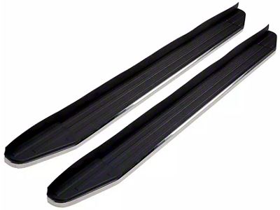 STX100 Running Boards; Black with Stainless Steel Trim (22-24 Jeep Grand Cherokee WL, Excluding 4xe)