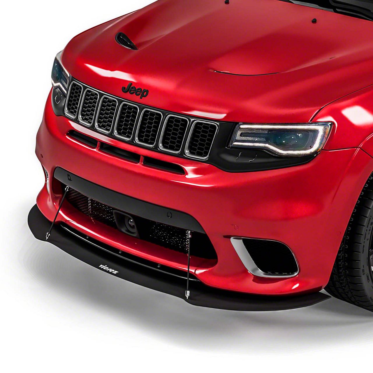 Jeep Grand Cherokee Vicrez VR1 Front Splitter; Textured Black (17-21 ...