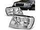 Factory Style Headlights with Clear Corners; Chrome Housing; Clear Lens (99-04 Jeep Grand Cherokee WJ)