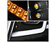 LED DRL Projector Headlights with Clear Corners; Black Housing; Clear Lens (11-13 Jeep Grand Cherokee WK2 w/ Factory Halogen Headlights)