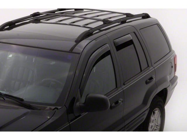 In-Channel Ventvisor Window Deflectors; Front and Rear; Dark Smoke (99-04 Jeep Grand Cherokee WJ)