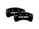 MGP Brake Caliper Covers with HEMI Logo; Black; Front and Rear (05-10 Jeep Grand Cherokee WK, Excluding SRT8)