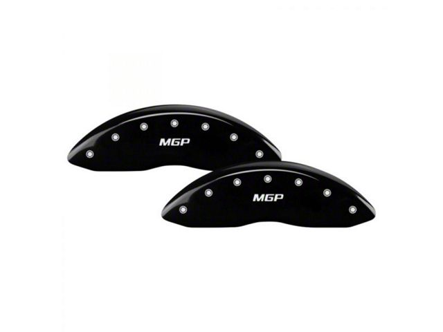 MGP Brake Caliper Covers with MGP Logo; Black; Front and Rear (05-10 Jeep Grand Cherokee WK, Excluding SRT8)