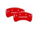 MGP Brake Caliper Covers with MOPAR Logo; Red; Front and Rear (05-10 Jeep Grand Cherokee WK, Excluding SRT8)