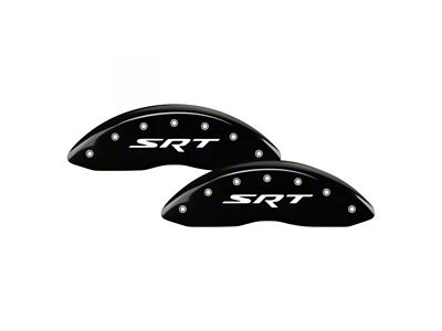 MGP Brake Caliper Covers with SRT Logo; Black; Front and Rear (05-10 Jeep Grand Cherokee WK, Excluding SRT8)