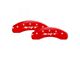 MGP Brake Caliper Covers with SRT Logo; Red; Front and Rear (05-10 Jeep Grand Cherokee WK, Excluding SRT8)