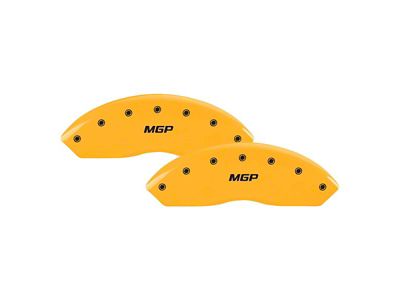MGP Brake Caliper Covers with MGP Logo; Yellow; Front and Rear (11-21 Jeep Grand Cherokee WK2, Excluding SRT8 & Trackhawk)