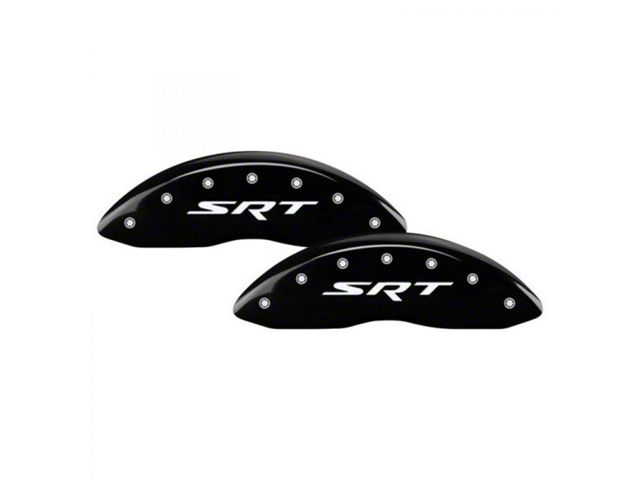 MGP Brake Caliper Covers with SRT Logo; Black; Front and Rear (11-21 Jeep Grand Cherokee WK2, Excluding SRT8 & Trackhawk)